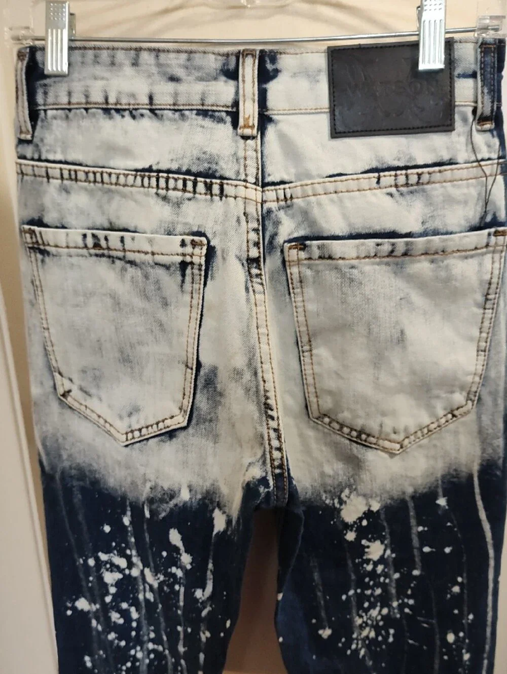 NWT WATSON Men’s Two-Tone Splatter Graphic Jeans Size 28